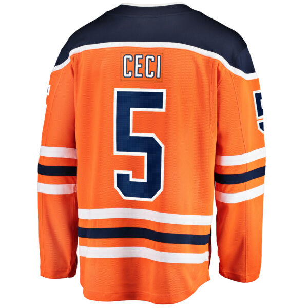 Men’s Edmonton Oilers Cody Ceci Fanatics Branded Orange Home Breakaway Player Jersey