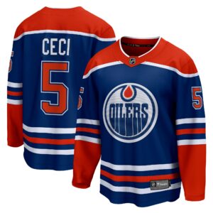 Men's Edmonton Oilers Cody Ceci Fanatics Branded Royal Home Breakaway Player Jersey