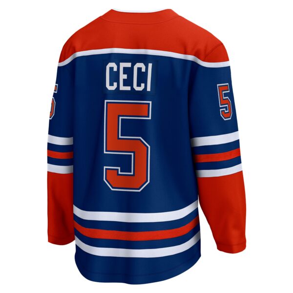 Men’s Edmonton Oilers Cody Ceci Fanatics Branded Royal Home Breakaway Player Jersey