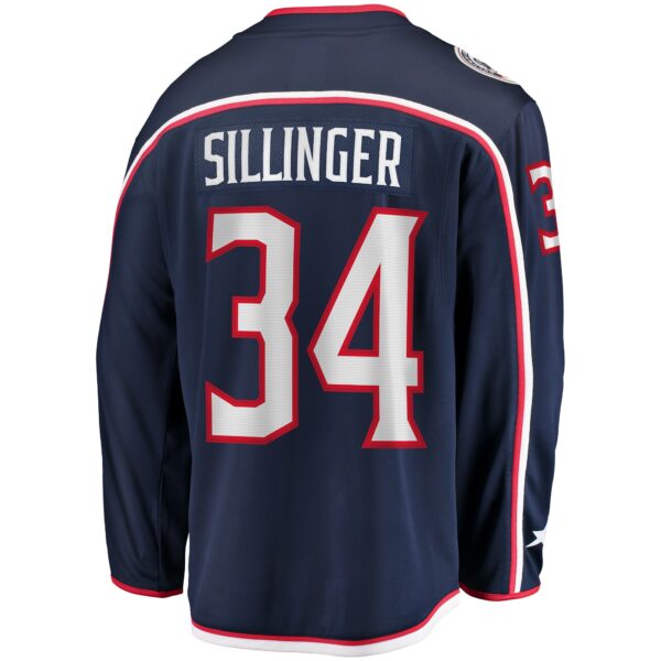 Men’s Columbus Blue Jackets Cole Sillinger Fanatics Branded Navy Home Breakaway Player Jersey