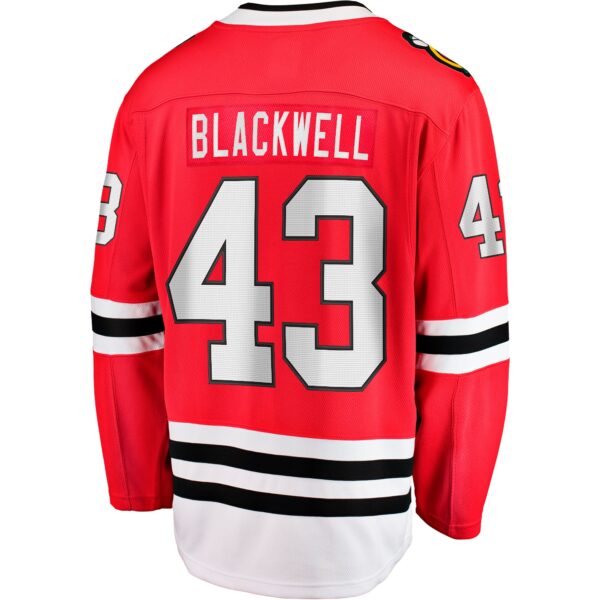 Men’s Chicago Blackhawks Colin Blackwell Fanatics Branded Red Home Breakaway Jersey