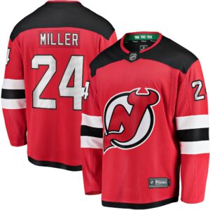 Men's New Jersey Devils Colin Miller Fanatics Branded Red Home Breakaway Jersey