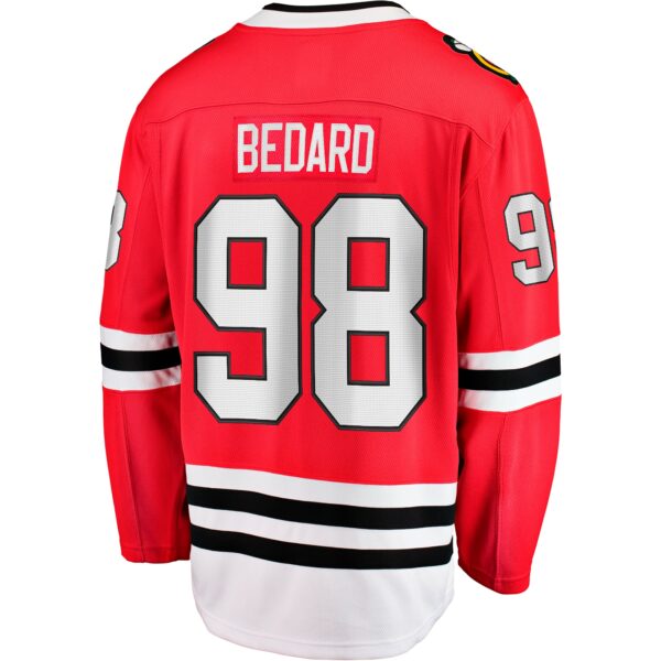 Men’s Chicago Blackhawks Connor Bedard Fanatics Branded Red Home Breakaway Player Jersey