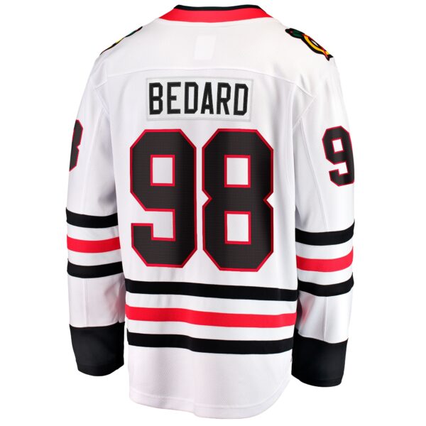 Men’s Chicago Blackhawks Connor Bedard Fanatics Branded White Away Breakaway Player Jersey