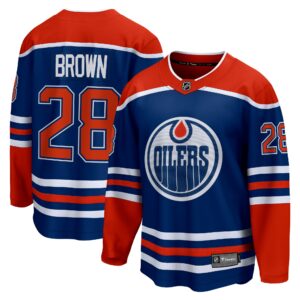 Men's Edmonton Oilers Connor Brown Fanatics Branded Royal Home Breakaway Jersey