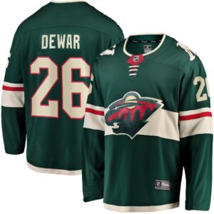 Men's Minnesota Wild Connor Dewar Fanatics Branded Green Home Breakaway Player Jersey