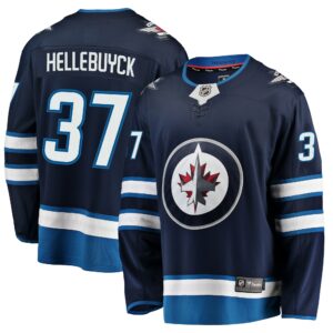 Men's Winnipeg Jets Connor Hellebuyck Fanatics Branded Navy Breakaway Replica Jersey