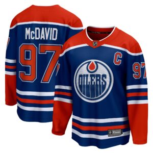 Men's Edmonton Oilers Connor McDavid Fanatics Branded Royal Home Premier Breakaway Player Jersey