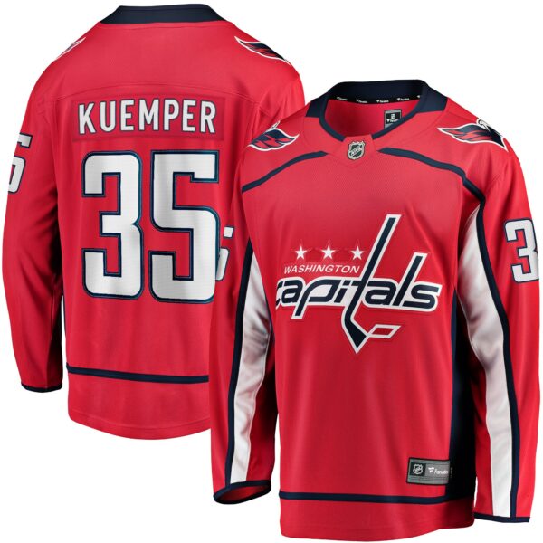 Men’s Washington Capitals Darcy Kuemper Fanatics Branded Red Home Breakaway Player Jersey