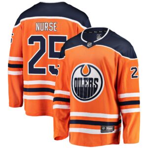 Men's Edmonton Oilers Darnell Nurse Fanatics Branded Orange Breakaway Player Jersey