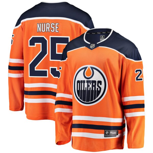 Men’s Edmonton Oilers Darnell Nurse Fanatics Branded Orange Breakaway Player Jersey