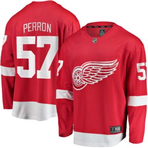 Men's Detroit Red Wings David Perron Fanatics Branded Red Home Breakaway Player Jersey