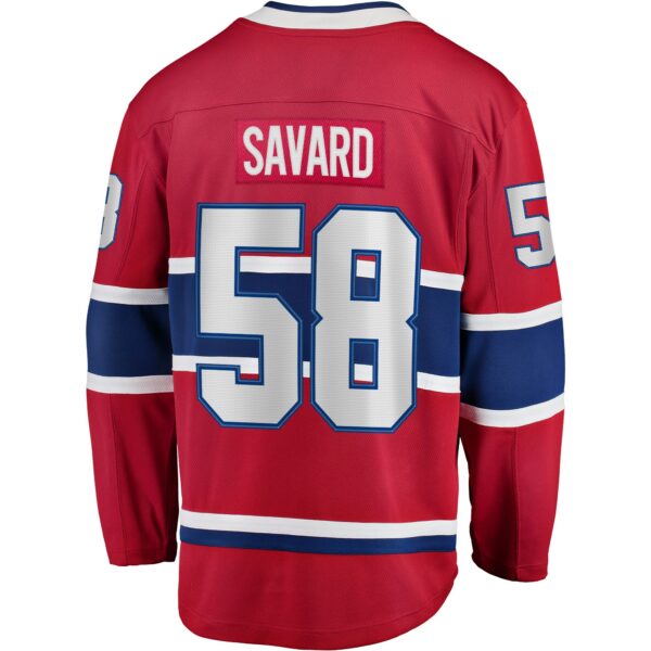 Men’s Montreal Canadiens David Savard Fanatics Branded Red Home Breakaway Player Jersey