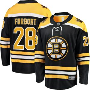 Men's Boston Bruins Derek Forbort Fanatics Branded Black Home Breakaway Player Jersey