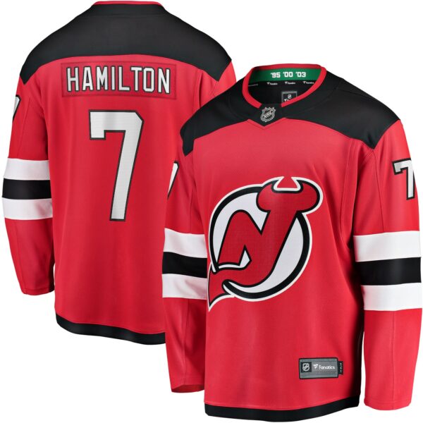 Men’s New Jersey Devils Dougie Hamilton Fanatics Branded Red Breakaway Player Jersey