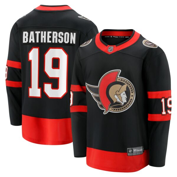 Men’s Ottawa Senators Drake Batherson Fanatics Branded Black Home Breakaway Jersey