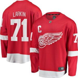 Men's Detroit Red Wings Dylan Larkin Fanatics Branded Red Home Captain Premier Breakaway Player Jersey