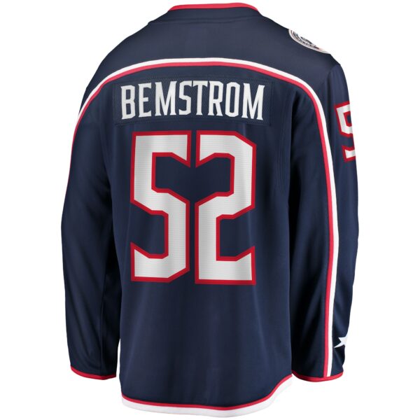 Men’s Columbus Blue Jackets Emil Bemstrom Fanatics Branded Navy Home Breakaway Player Jersey