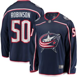 Men's Columbus Blue Jackets Eric Robinson Fanatics Branded Navy Home Breakaway Player Jersey