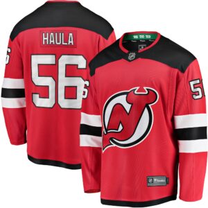 Men's New Jersey Devils Erik Haula Fanatics Branded Red Home Breakaway Player Jersey