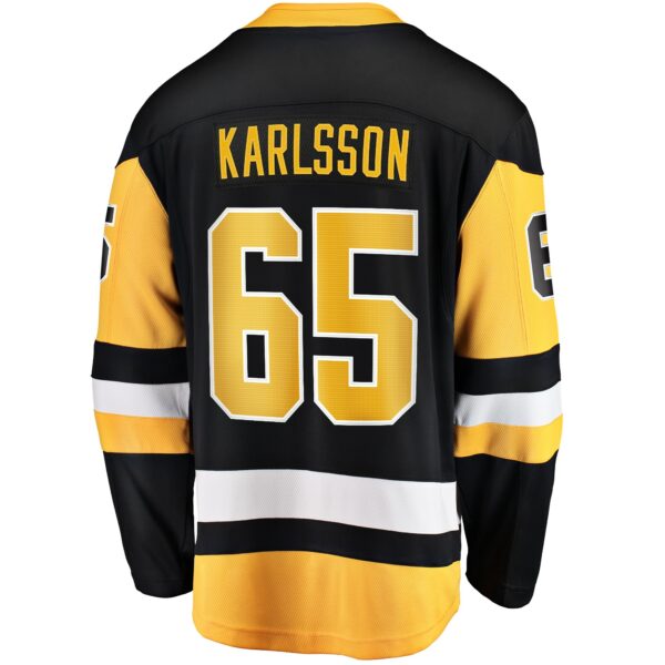 Men’s Pittsburgh Penguins Erik Karlsson Fanatics Branded Black Home Breakaway Jersey