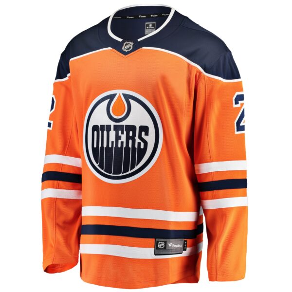 Men’s Edmonton Oilers Evan Bouchard Fanatics Branded Orange Home Breakaway Jersey