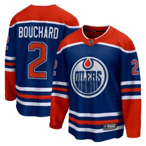 Men's Edmonton Oilers Evan Bouchard Fanatics Branded Royal Home Breakaway Player Jersey