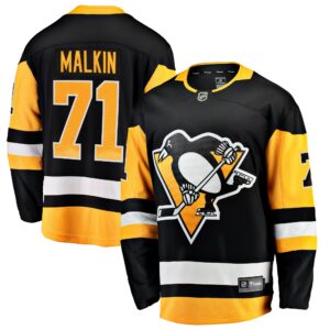 Men's Pittsburgh Penguins Evgeni Malkin Fanatics Branded Black Home Breakaway Jersey