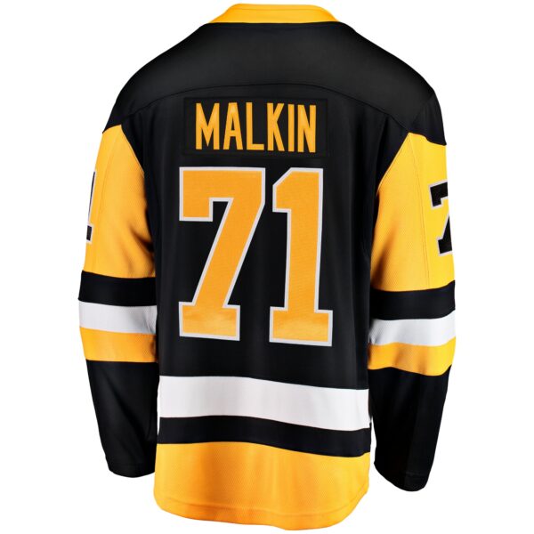 Men’s Pittsburgh Penguins Evgeni Malkin Fanatics Branded Black Home Breakaway Jersey