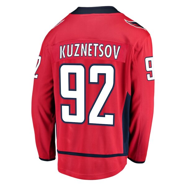 Men’s Washington Capitals Evgeny Kuznetsov Fanatics Branded Red Home Breakaway Player Jersey