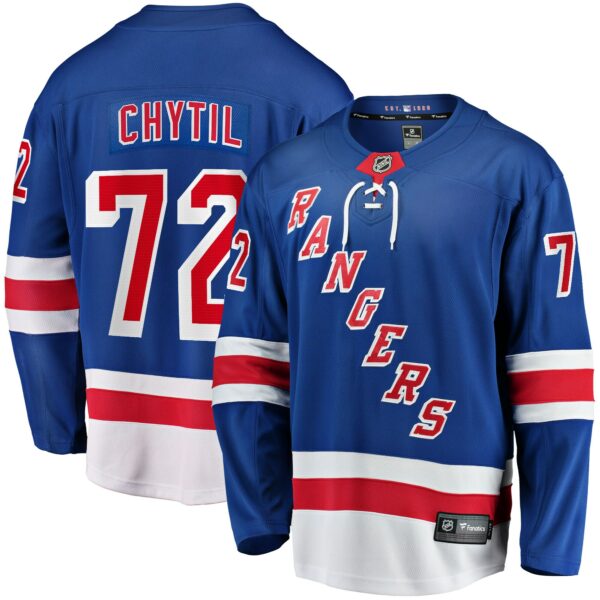 Men’s New York Rangers Filip Chytil Fanatics Branded Blue Home Breakaway Jersey