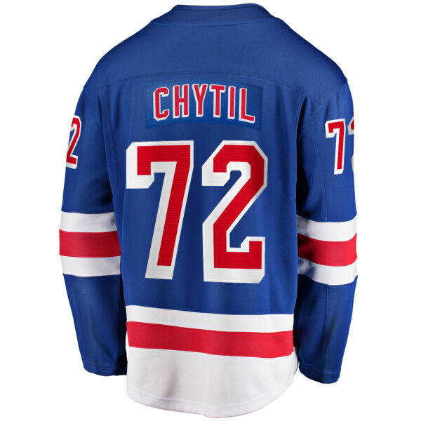 Men’s New York Rangers Filip Chytil Fanatics Branded Blue Home Breakaway Jersey