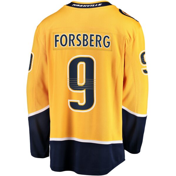 Men’s Nashville Predators Filip Forsberg Fanatics Branded Gold Home Breakaway Jersey