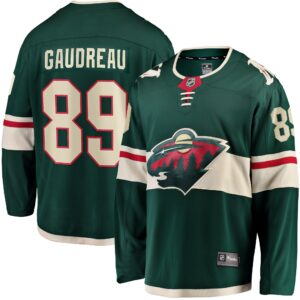 Men's Minnesota Wild Frederick Gaudreau Fanatics Branded Green Home Breakaway Player Jersey