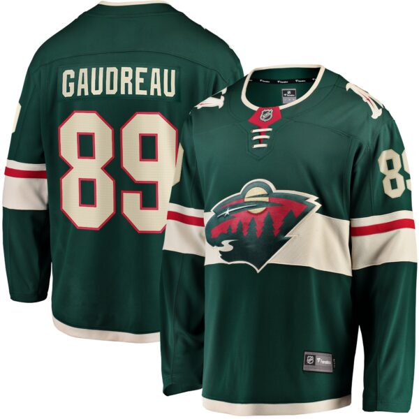 Men’s Minnesota Wild Frederick Gaudreau Fanatics Branded Green Home Breakaway Player Jersey