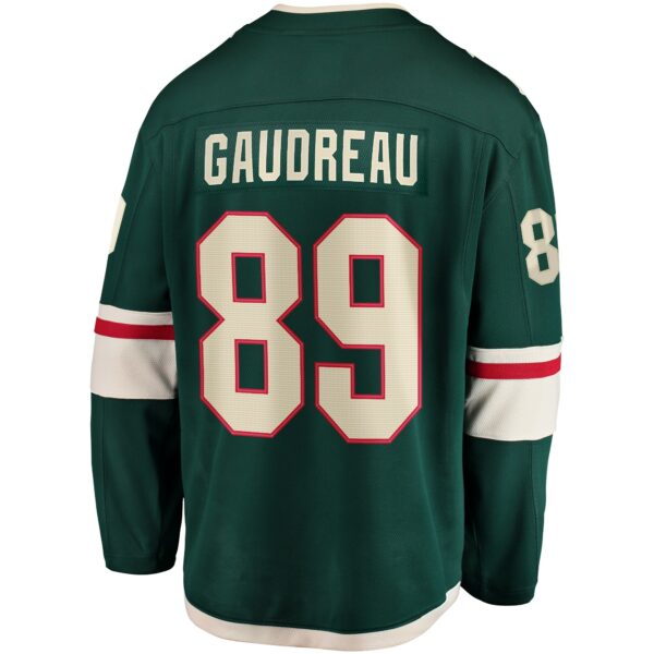 Men’s Minnesota Wild Frederick Gaudreau Fanatics Branded Green Home Breakaway Player Jersey