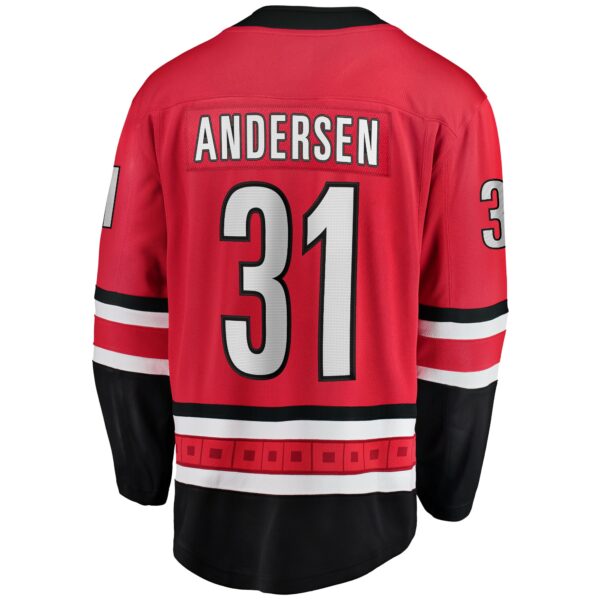 Men’s Carolina Hurricanes Frederik Andersen Fanatics Branded Red Alternate Breakaway Player Jersey