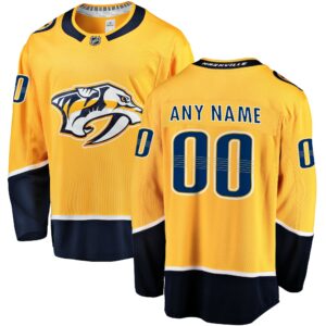 Men's Nashville Predators Fanatics Branded Gold Home Breakaway Custom Jersey