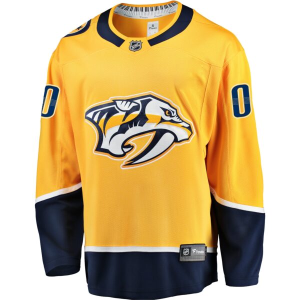 Men’s Nashville Predators Fanatics Branded Gold Home Breakaway Custom Jersey