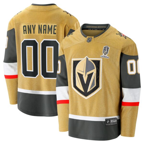 Men’s Vegas Golden Knights  Fanatics Branded Gold 2023 Stanley Cup Champions Home Breakaway Custom Jersey