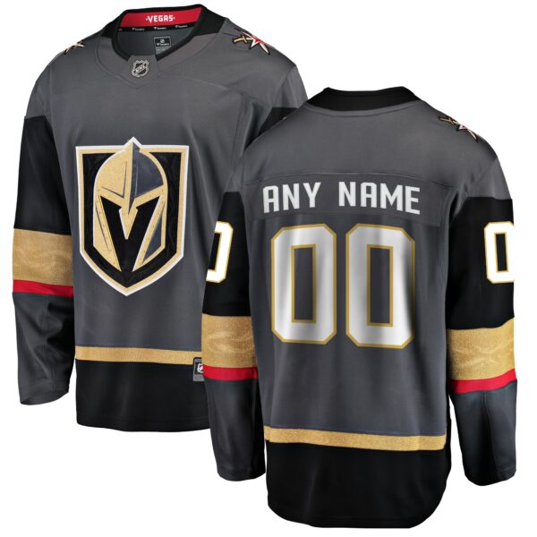 Men’s Vegas Golden Knights Fanatics Branded Gray Alternate Breakaway Custom Jersey