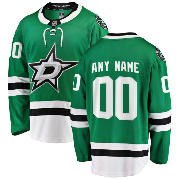 Men’s Dallas Stars Fanatics Branded Green Home Breakaway Custom Jersey