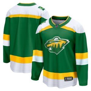 Men's Minnesota Wild Fanatics Branded Green Alternate Premier Breakaway Jersey