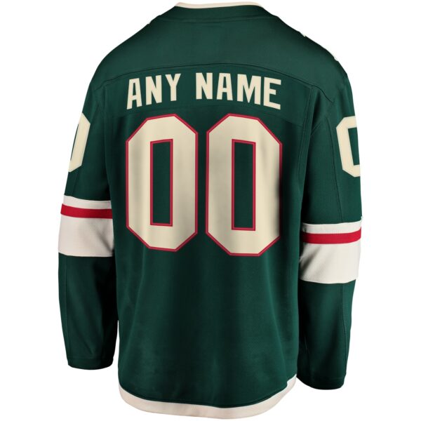 Men’s Minnesota Wild Fanatics Branded Green Home Breakaway Custom Jersey