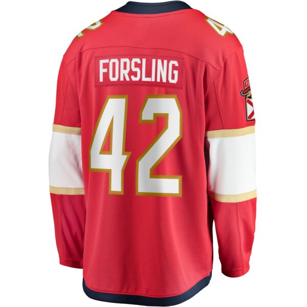 Men’s Florida Panthers Gustav Forsling Fanatics Branded Red Home Breakaway Player Jersey