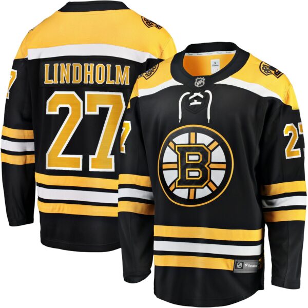 Men’s Boston Bruins Hampus Lindholm Fanatics Branded Black Home Breakaway Player Jersey