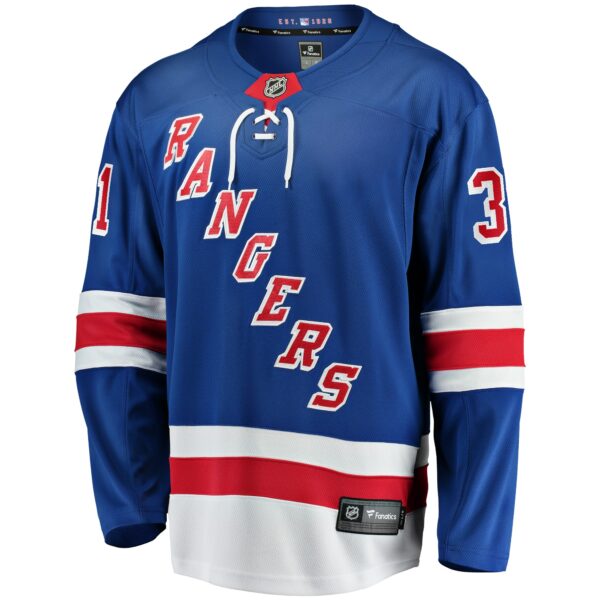 Men’s New York Rangers Igor Shesterkin Fanatics Branded Blue Home Breakaway Player Jersey