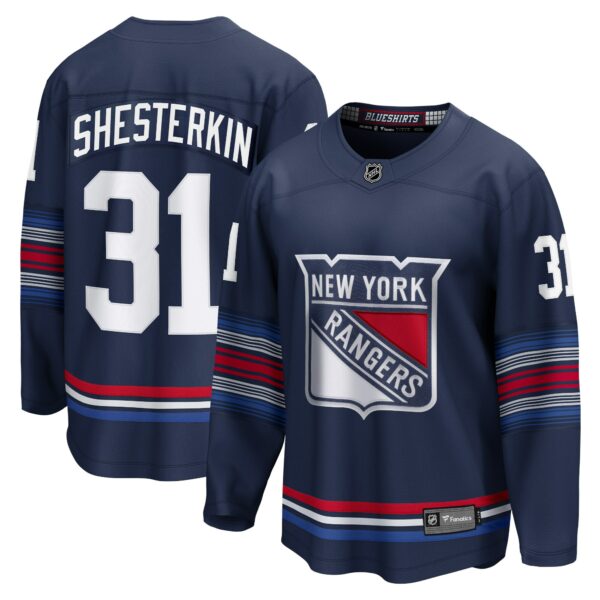 Men’s New York Rangers Igor Shesterkin Fanatics Branded Navy Alternate Premier Breakaway Player Jersey