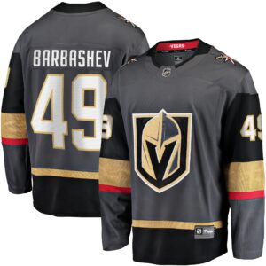 Men's Vegas Golden Knights Ivan Barbashev Fanatics Branded Gray Home Breakaway Jersey