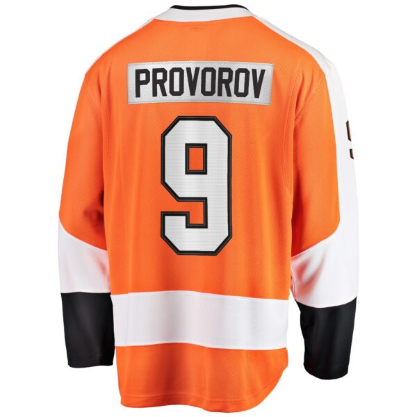 Men’s Philadelphia Flyers Ivan Provorov Fanatics Branded Orange Home Breakaway Jersey